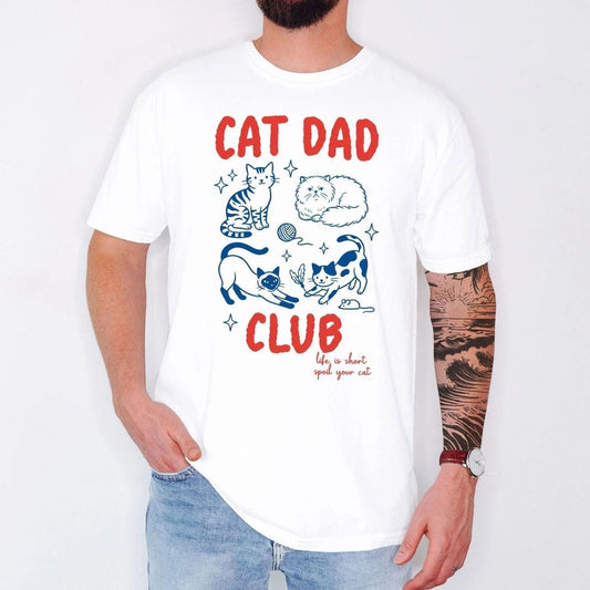 Comfort Colors  Cat Dad Shirt  Funny Cat Lover Shirt  Cat Dad Club Tee  Gift For