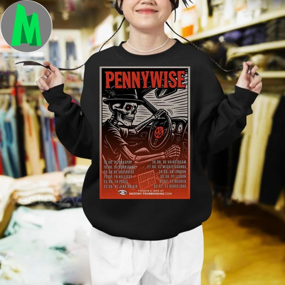 Original Pennywise Uk Tour 2026 Poster Shirt