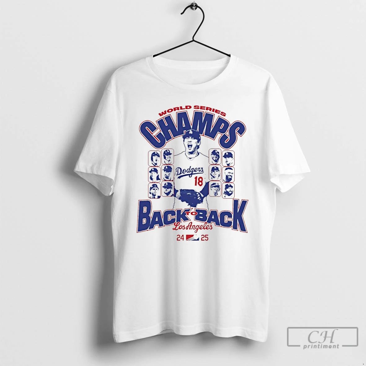Premium La Dodgers Back To Back 24 25 World Series Champs T Shirts