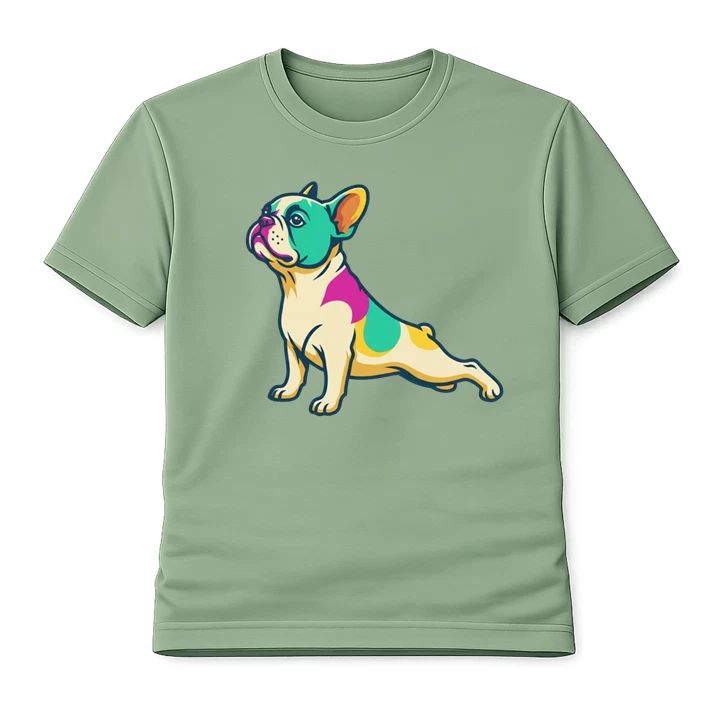 Pop Art French Bulldog Yoga T-Shirt Downward Dog Meditation Frenchie Unisex Tee
