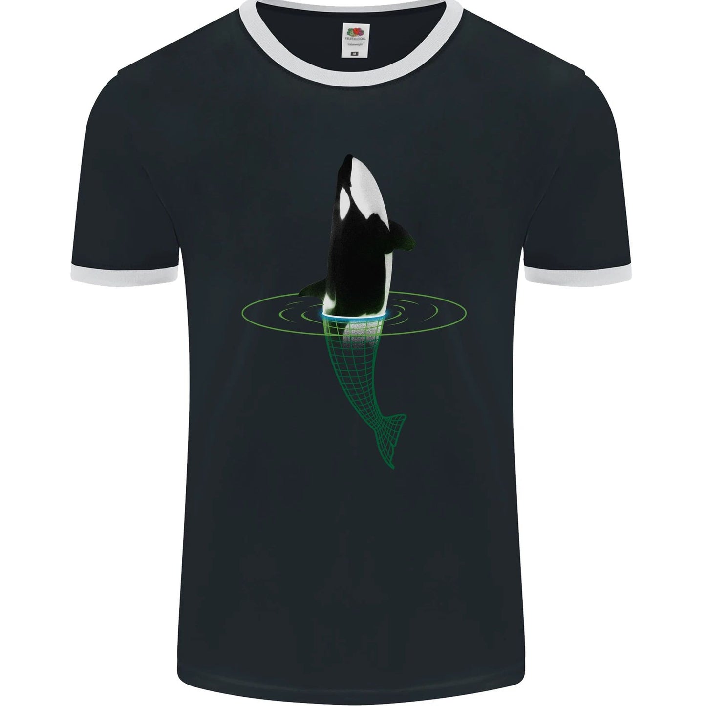 A SCI-FI Orca Whale Mens Ringer T-Shirt FotL