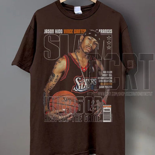 Allen Iverson Vintage Graphic Tee: 90s Basketball Legend Shirt ID