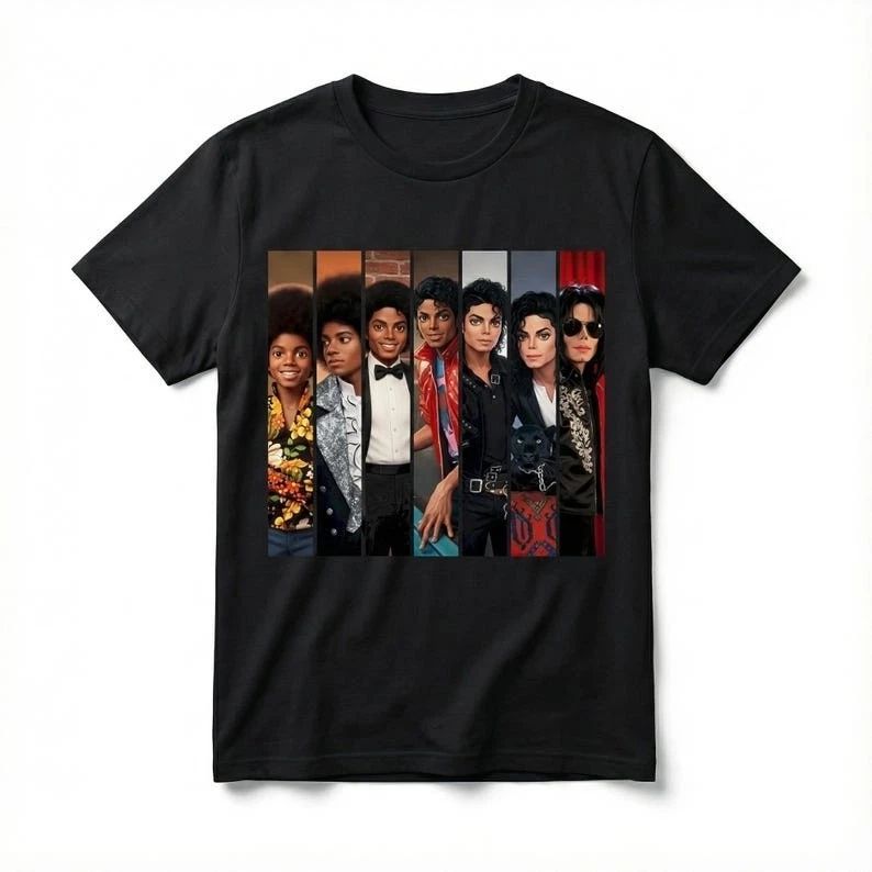 Michael Jackson Evolution T-Shirt, Vintage King of Pop Collage
