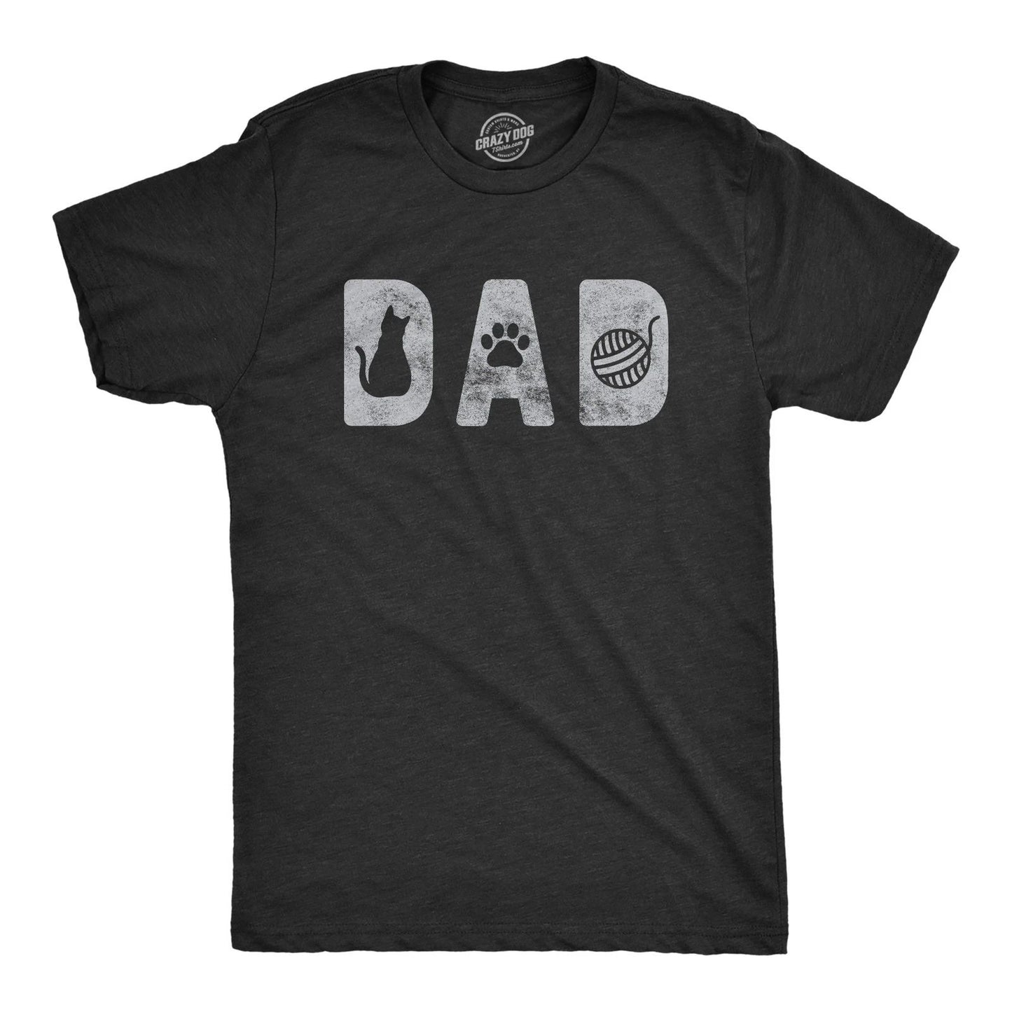 Mens Dad Cat T Shirt Funny Pet Kitty Cute Dad Graphic Novelty Tee