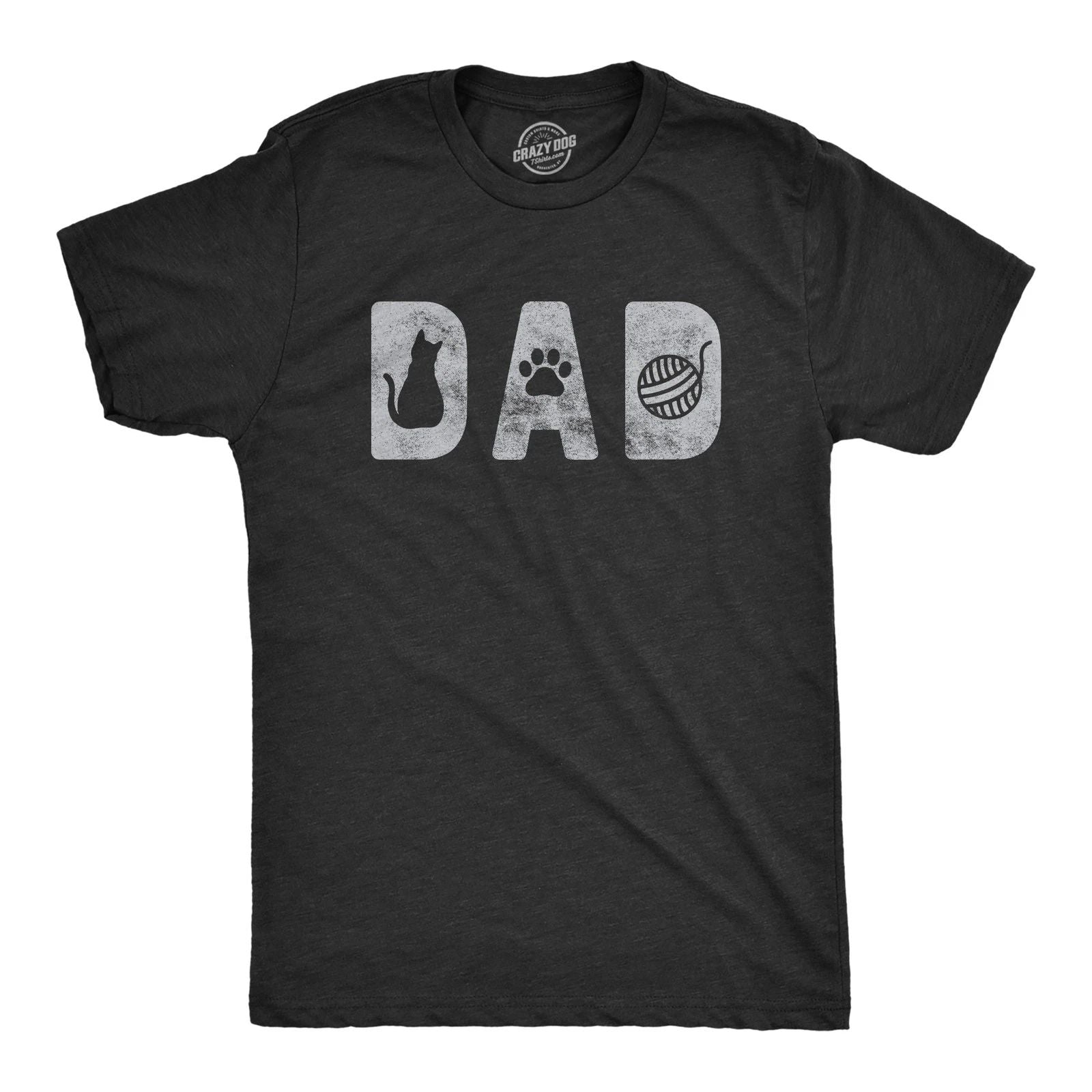 Mens Dad Cat T Shirt Funny Pet Kitty Cute Dad Graphic Novelty Tee