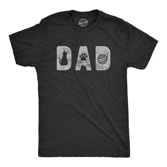Mens Dad Cat T Shirt Funny Pet Kitty Cute Dad Graphic Novelty Tee