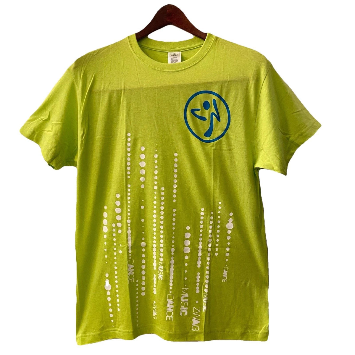 Zumba Wear Lime Green Graphic TShirt OSFM Music Dance Zwag Workout Active Casual