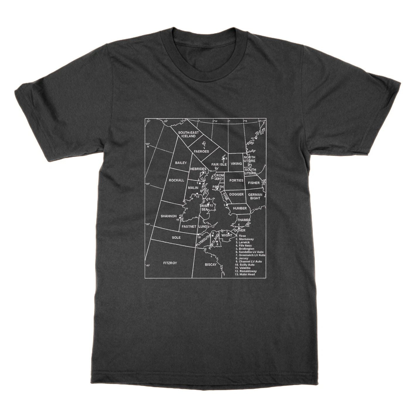 Shipping Forecast t-shirt nerd dad father retro 80s tee present gift