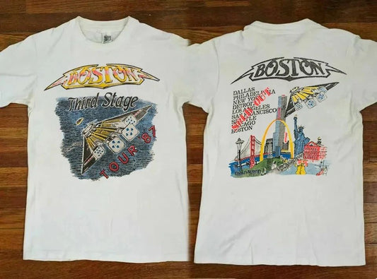 Boston Third Stage Tour '87 T-Shirt, Boston Rock Band Tour
