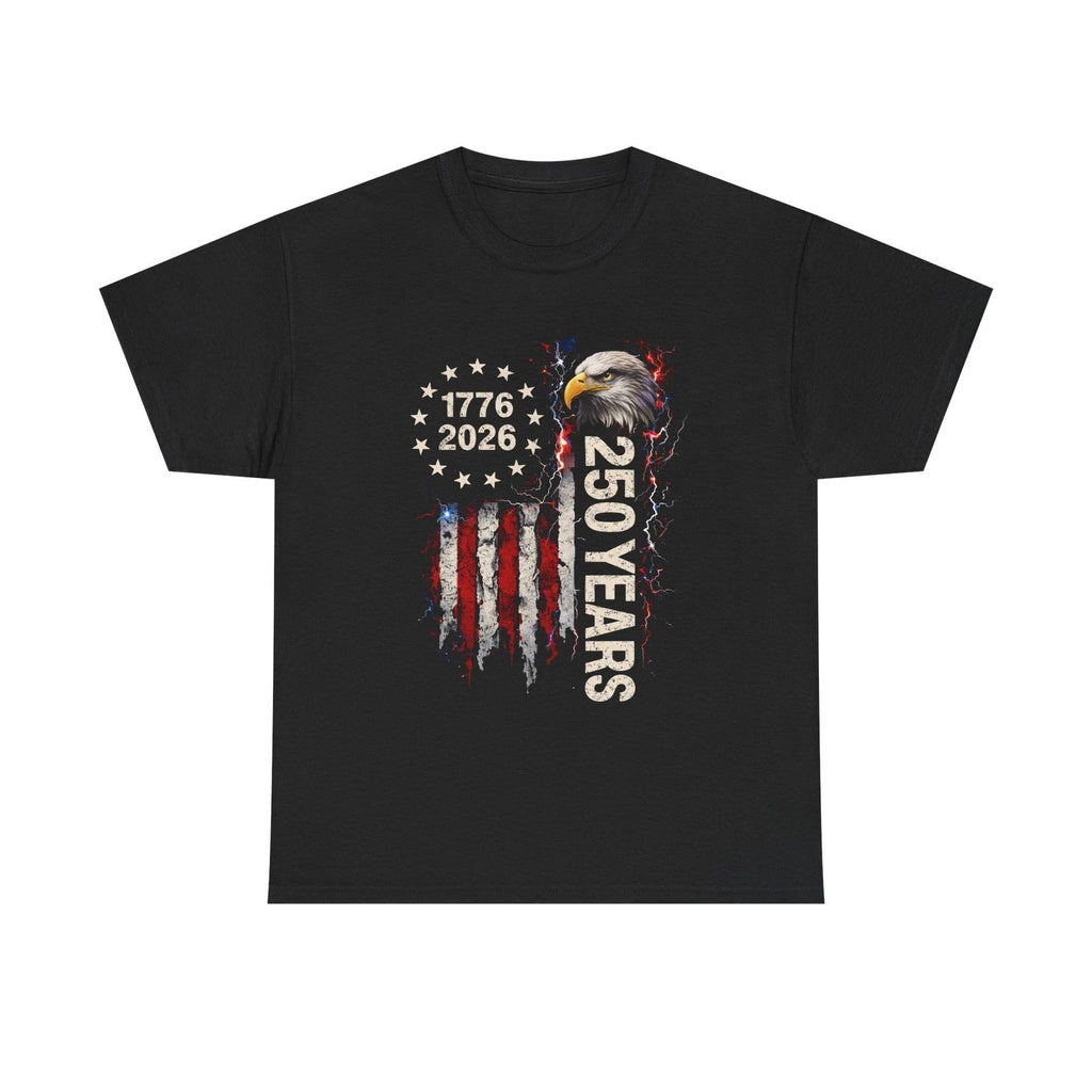 1776-2026 250th Bald Eagle American Flag T-Shirt | Patriotic Tee