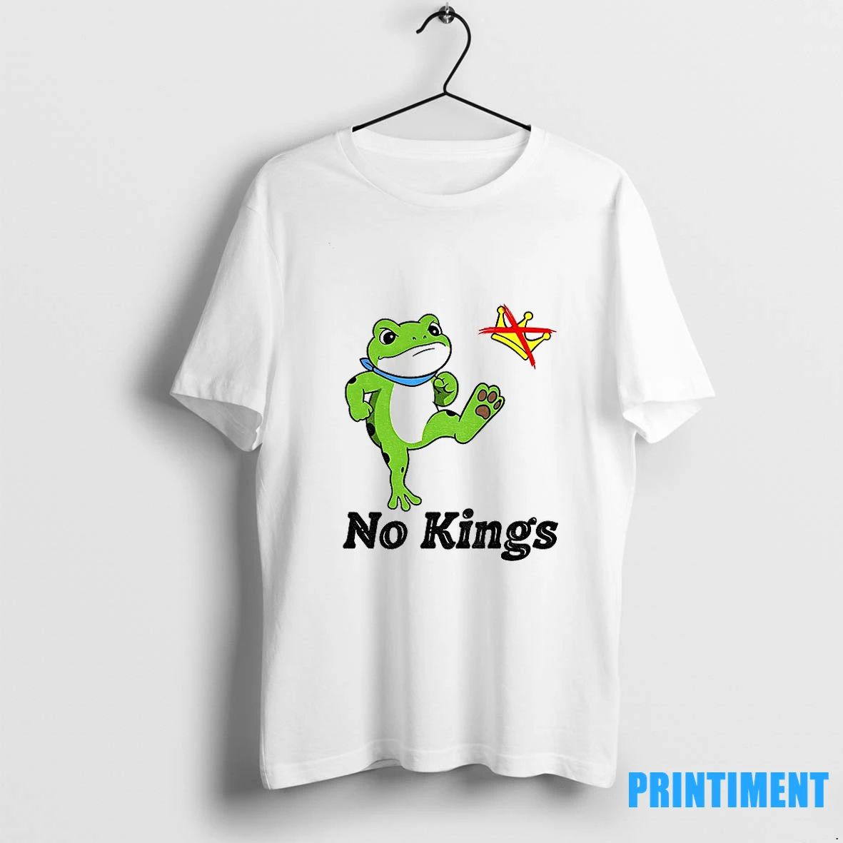 Portland Frog Kicks Crown No Kings Anti Trump Political Tshirts Sweater