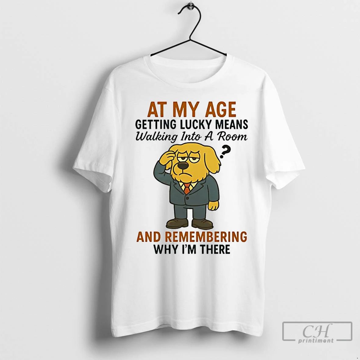 Premium Golden Retriever At My Age Getting Lucky Means