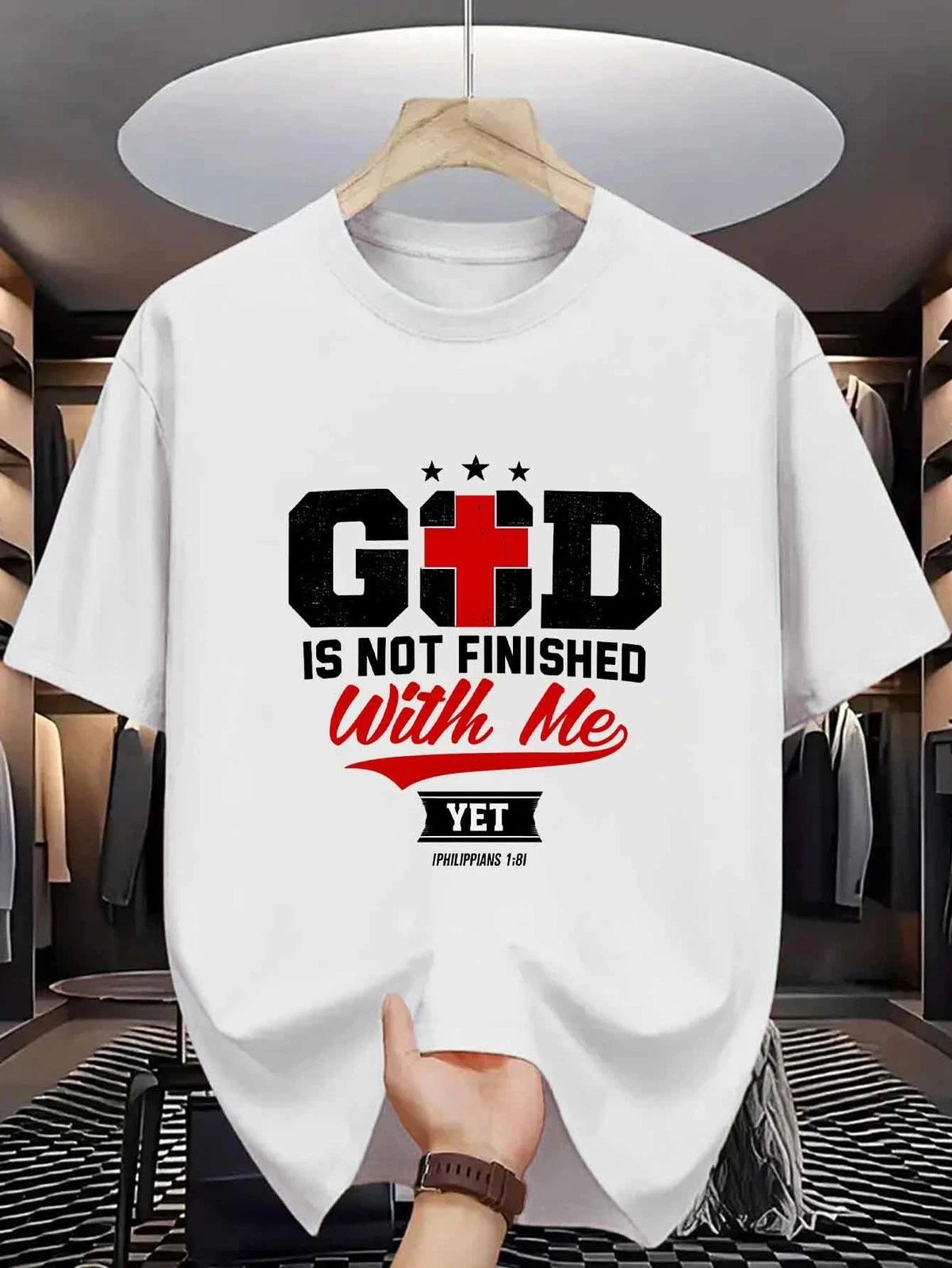 Christian Faith Men'S T-Shirt | God Cross Inspirational Quote Print Pattern,