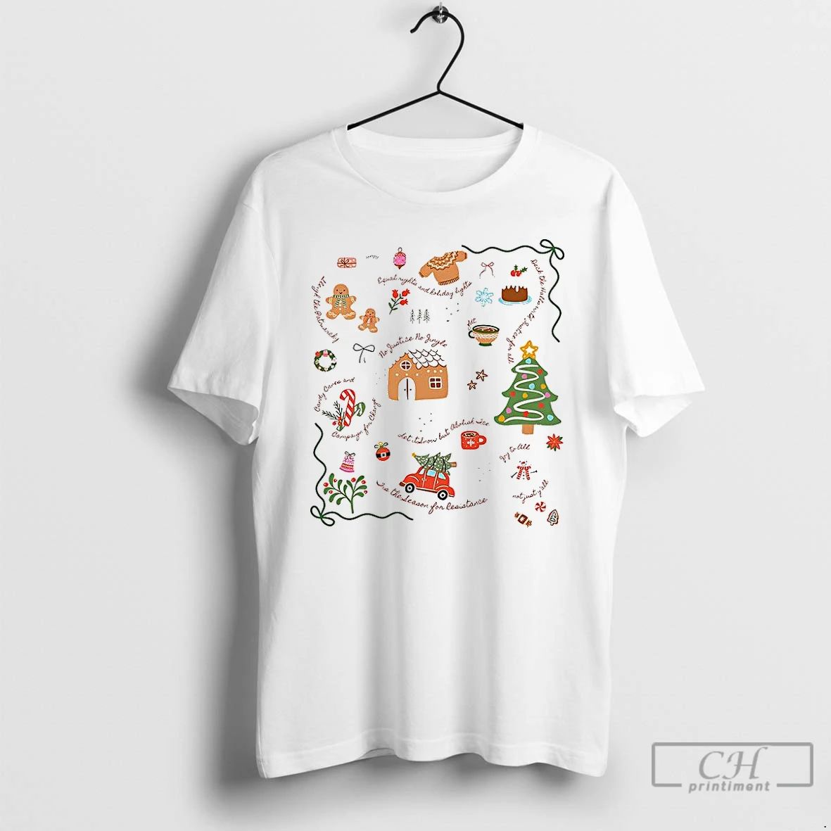 Premium Doodle Liberal Values Holiday Subtle Anti Trump Christmas Satirical T Shirts