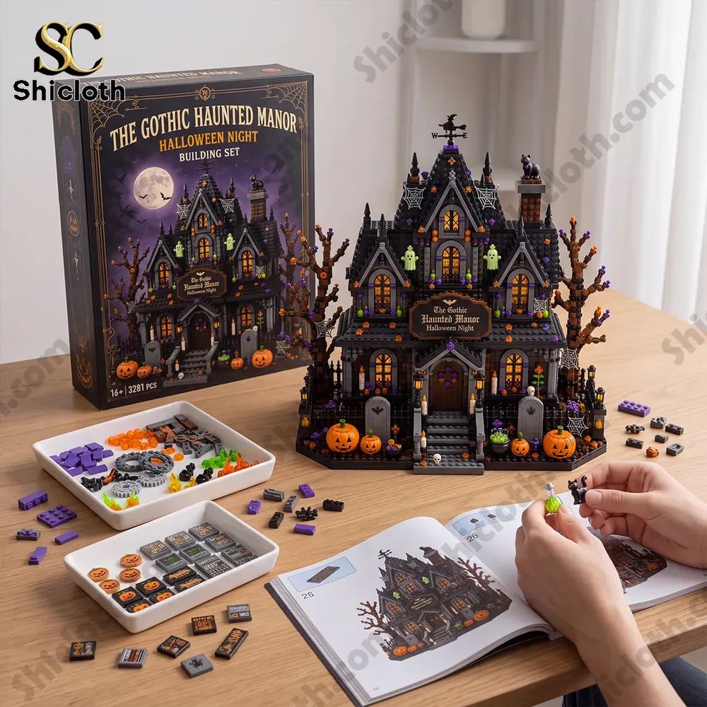 The Gothic Haunted Manor Halloween Night Building Brick Set
