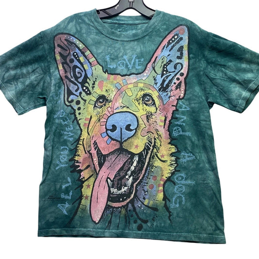 The Mountain Shirt Mens Small Tie Dye Russo Dog AOP Everyday Streetwear