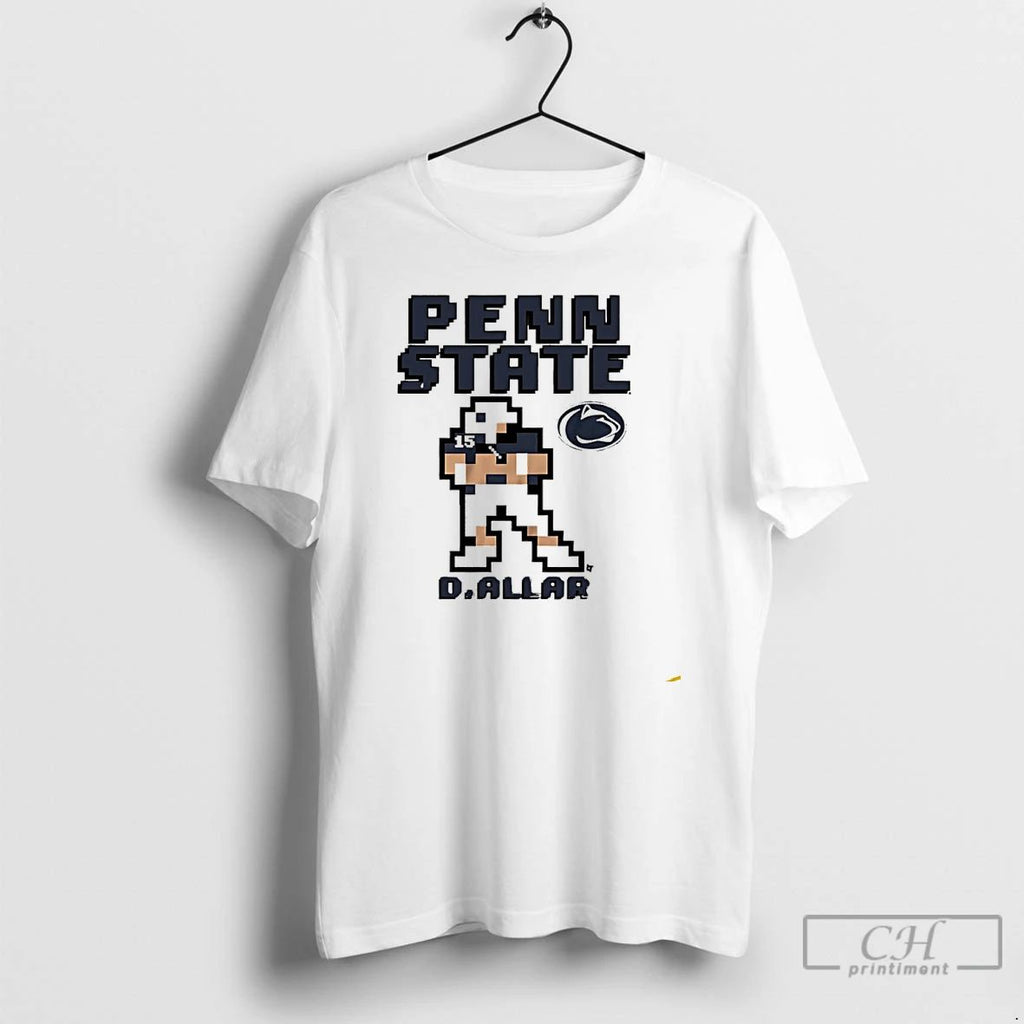 Premium Penn State Nittany Lions Football Drew Allar Pixel T Shirts
