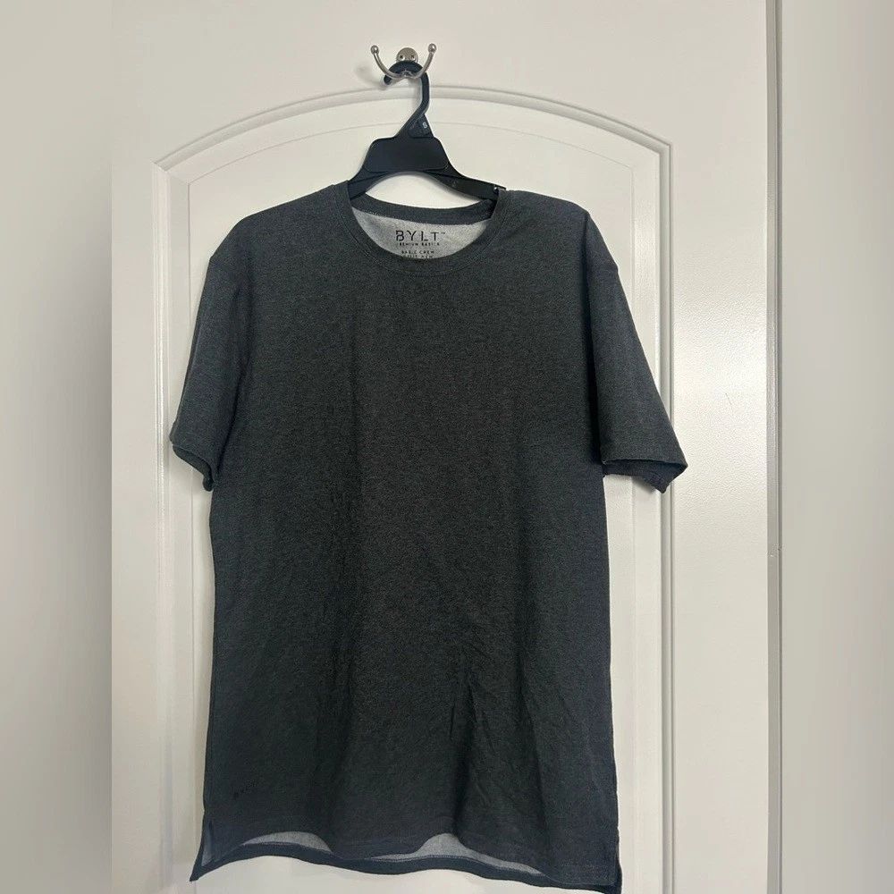 BYLT Basics Split Hem: LUX everyday essential t shirt gray size large workout