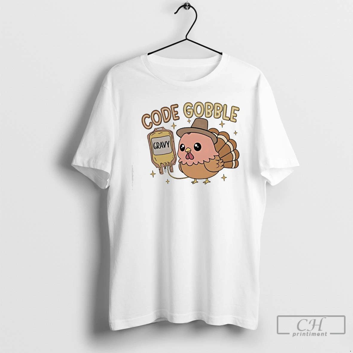 Premium Code Gobble Gravy Thanksgiving Nurse T Shirts