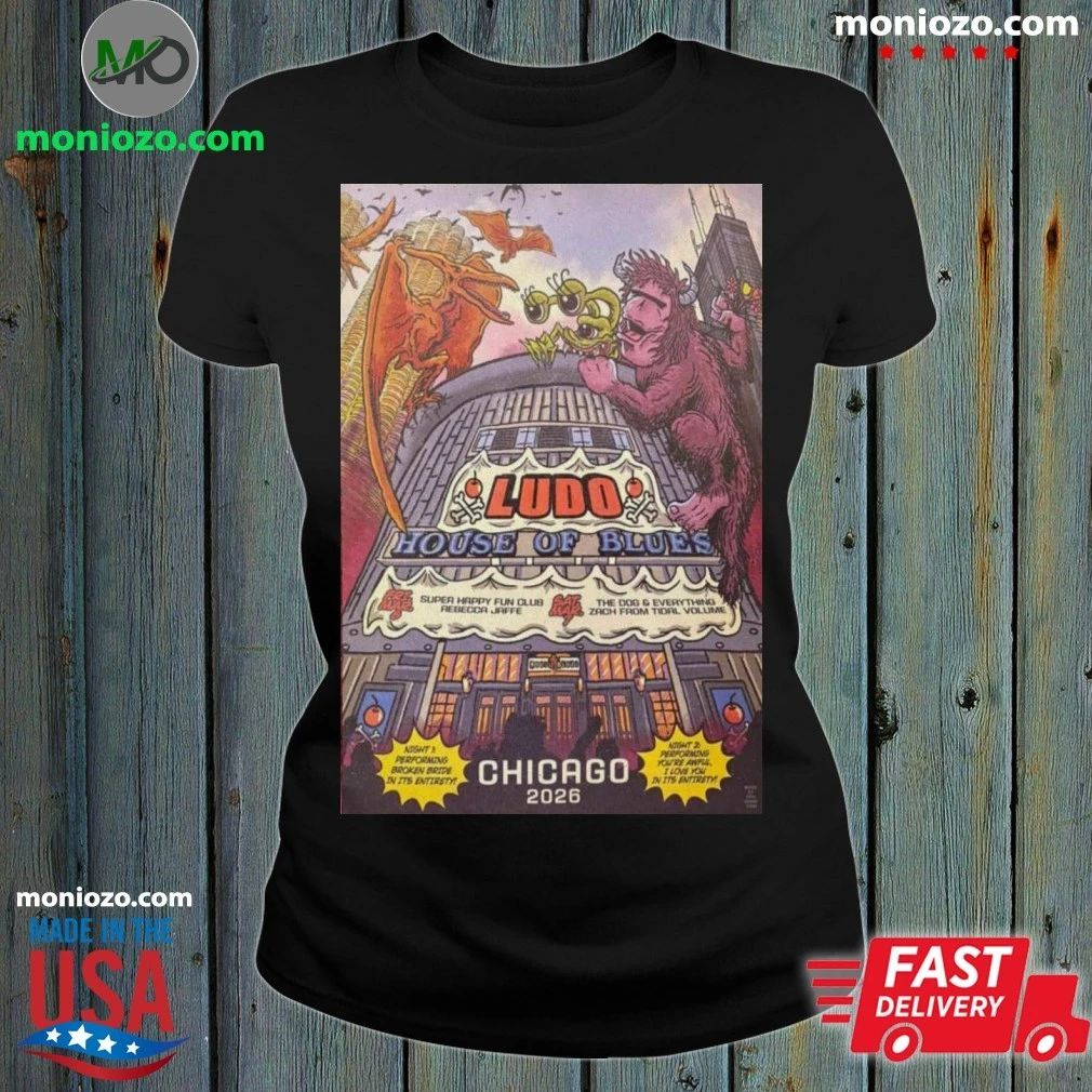 Original Ludo House Of Blues Poster 2026 Chicago T-Shirt