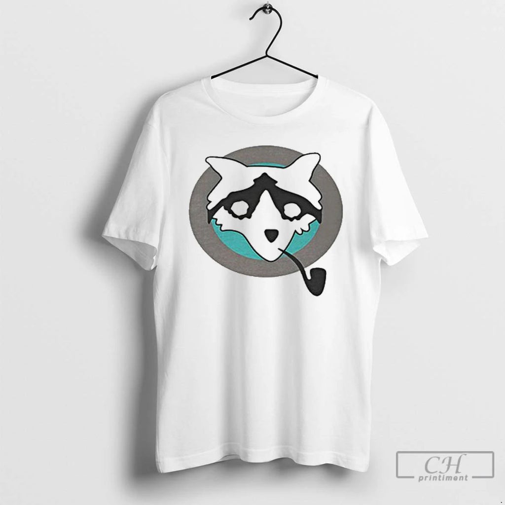 Classic Raccoon With Pipe T Shirts