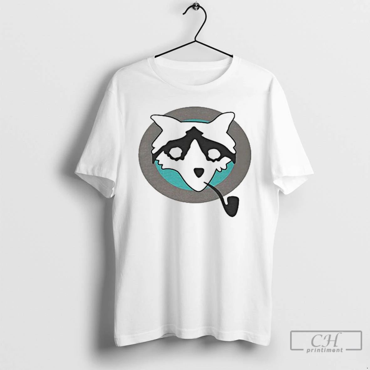 Classic Raccoon With Pipe T Shirts