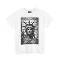 Unisex Heavy Cotton Tee crying statue of Liberty in America original t-shirt art