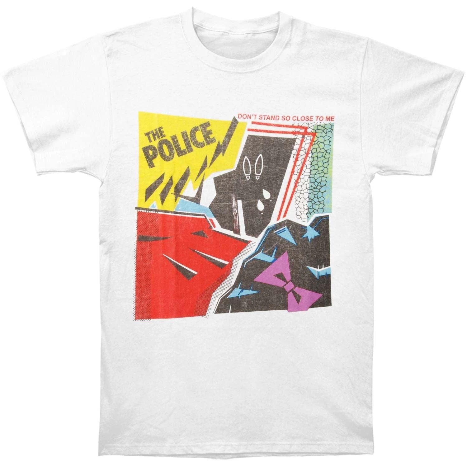 Men's Police Don't Stand Slim Fit T-shirt Medium White