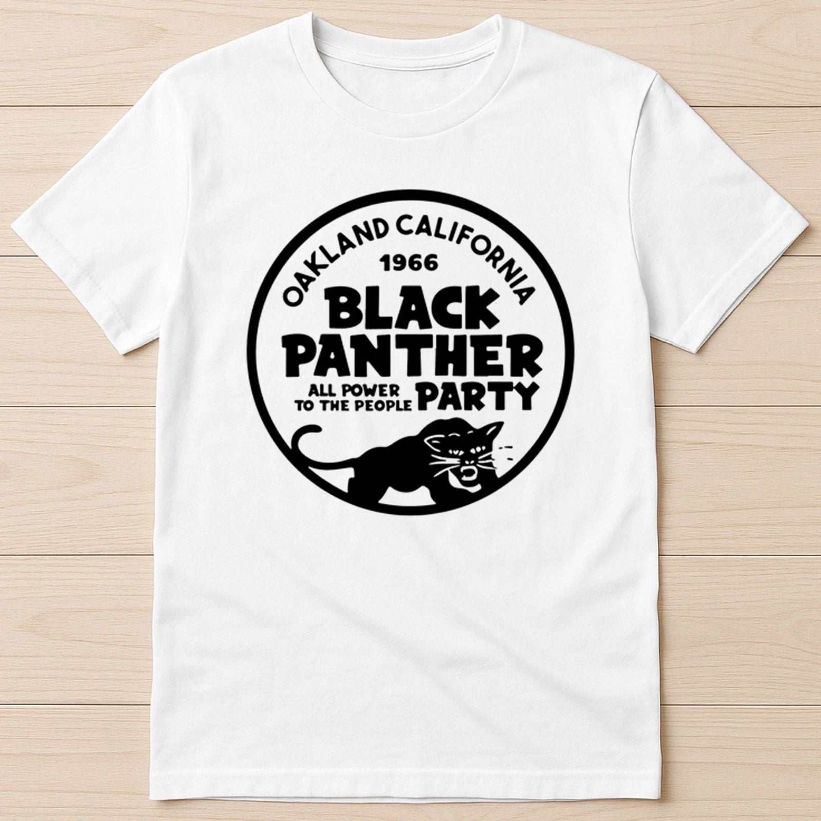 Black Panther Party Cotton Malcolm X Hip Hop Gift Tee T Shirt 6038