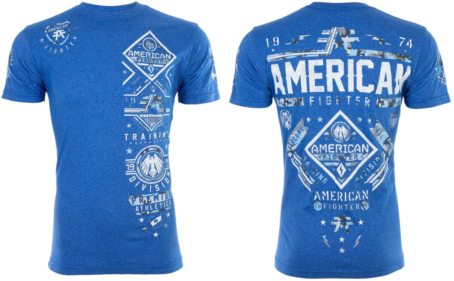 American Fighter Men's T-shirt MCCORMICK Crew neck Athletic Blue