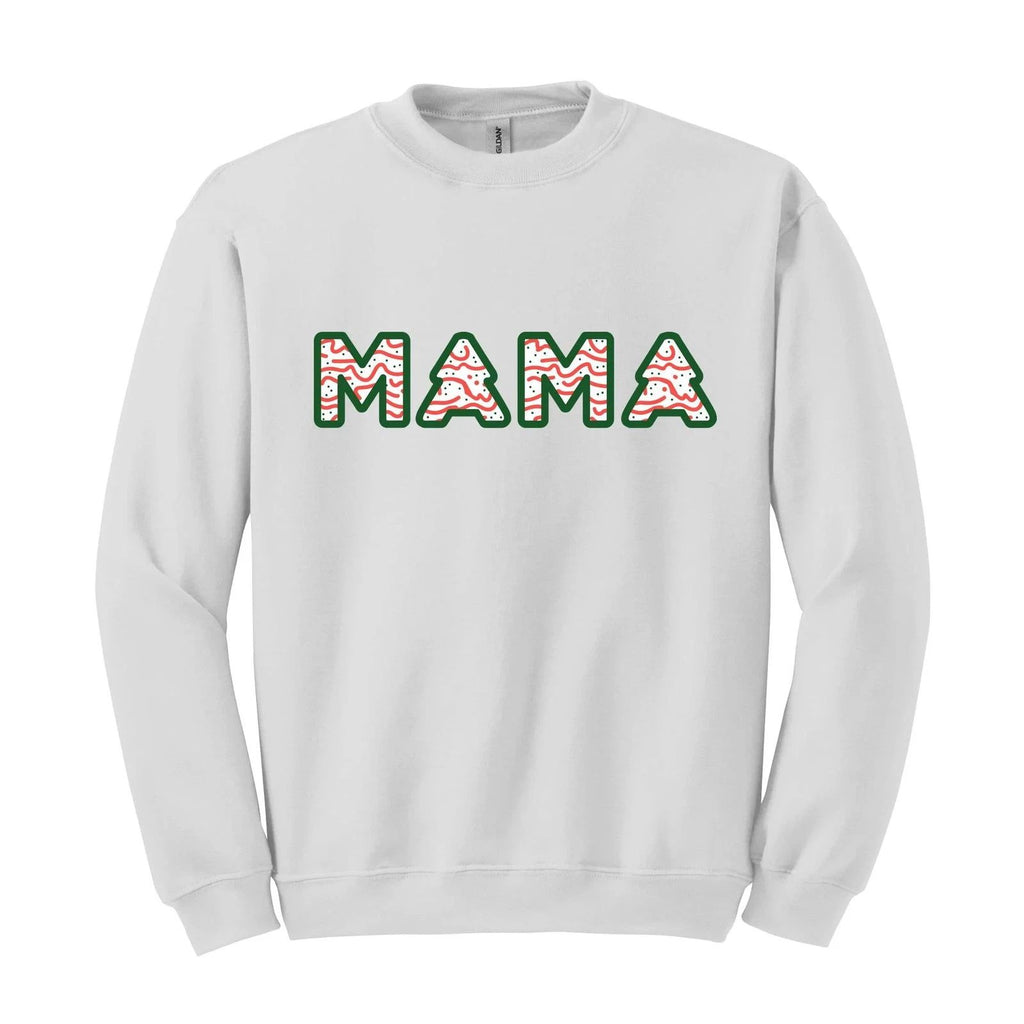 Christmas Mama Sweatshirt, Christmas Hoodie, Mama Sweatshirt, Tree Cake Mama Hoo