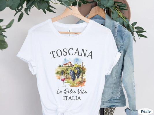 Toscana Italy T-Shirt Travel Gift for Italia Trip Lovers Souvenir Tee