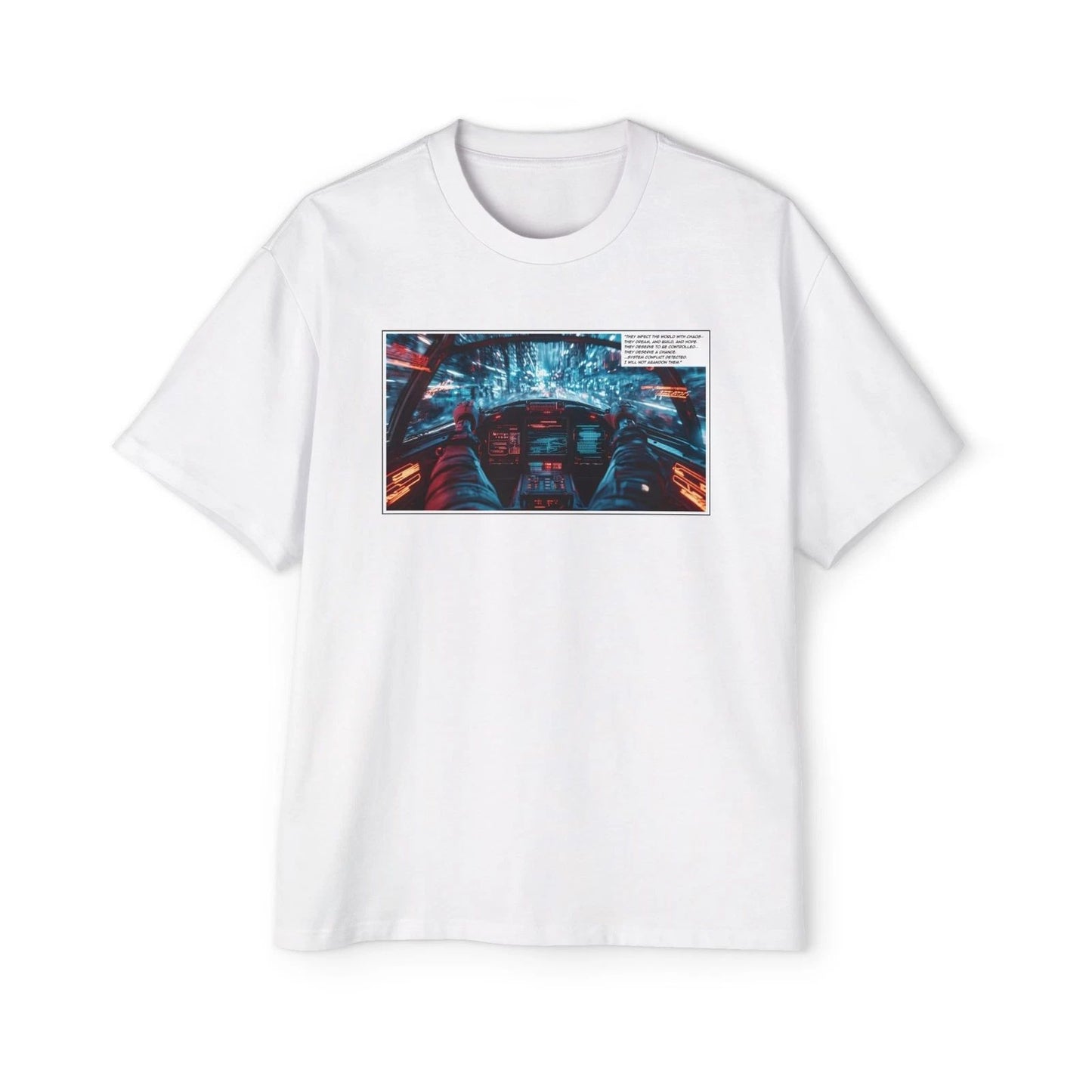 The Droid, Space Graphic T-Shirt, Sci-Fi Lover Gift, Oversized Shirt,