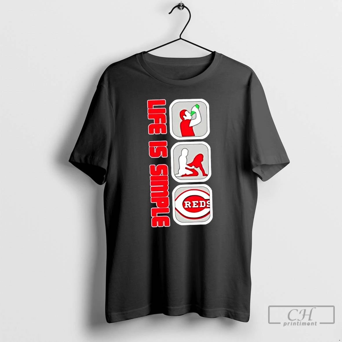 Classic Cincinnati Reds Baseball Life Is Simple T Shirts