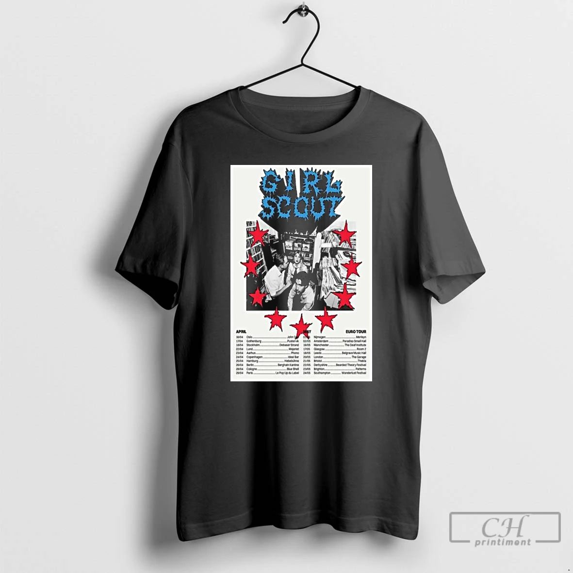 Classic Girl Scout April May Euro Tour 2026 Long Sleve T Shirts
