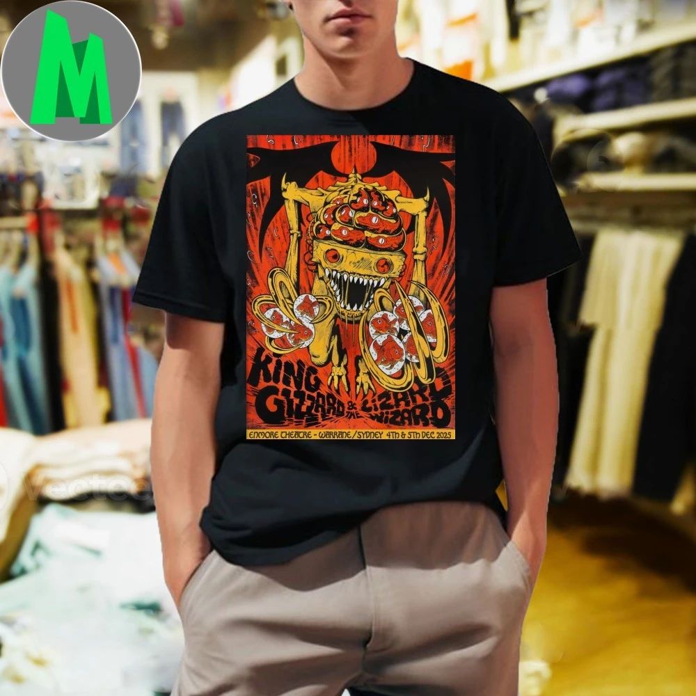 King Gizzard And The Lizard Wizard Dec 4-5 2025 Enmore Theatre in Newtown Sydney Poster Shirt