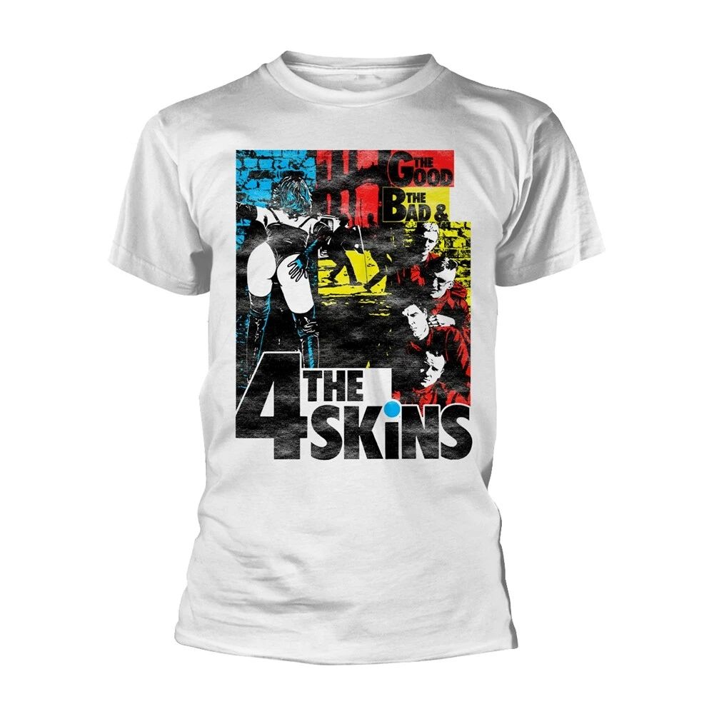 The 4 Skins : THE GOOD THE BAD & THE 4 SKINS : New T-Shirt (White) * SALE PRICES