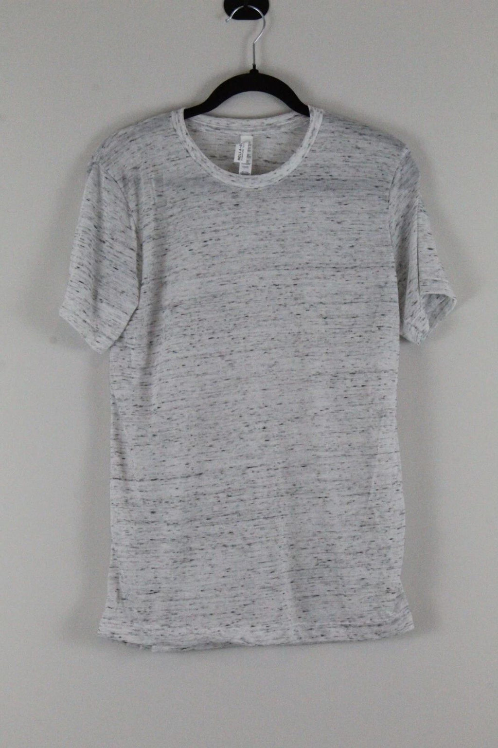 Men's Short Sleeve T-Shirt Size Large BELLA+CANVAS Color Space Dye Gray NWOT