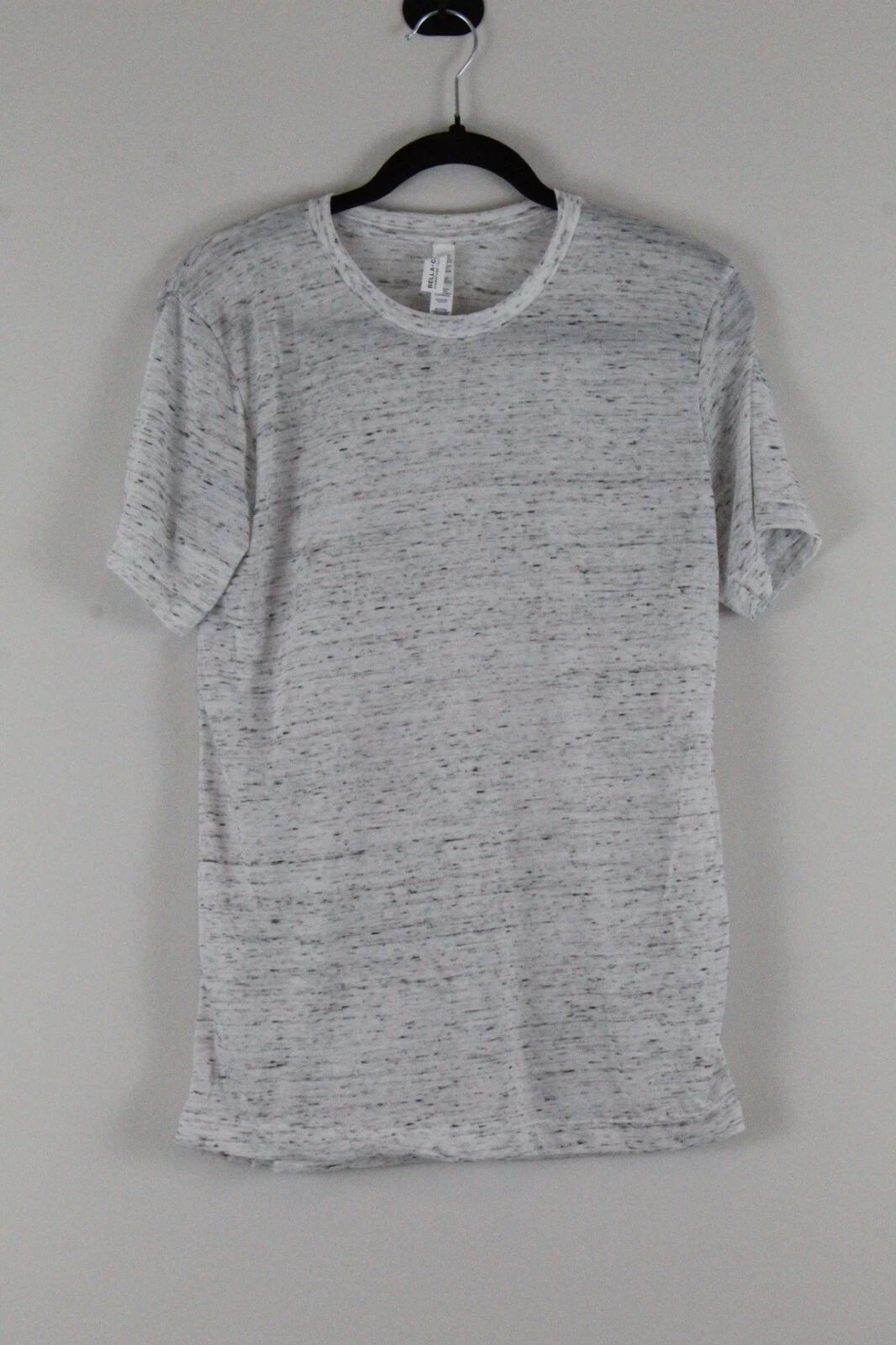 Men's Short Sleeve T-Shirt Size Large BELLA+CANVAS Color Space Dye Gray NWOT