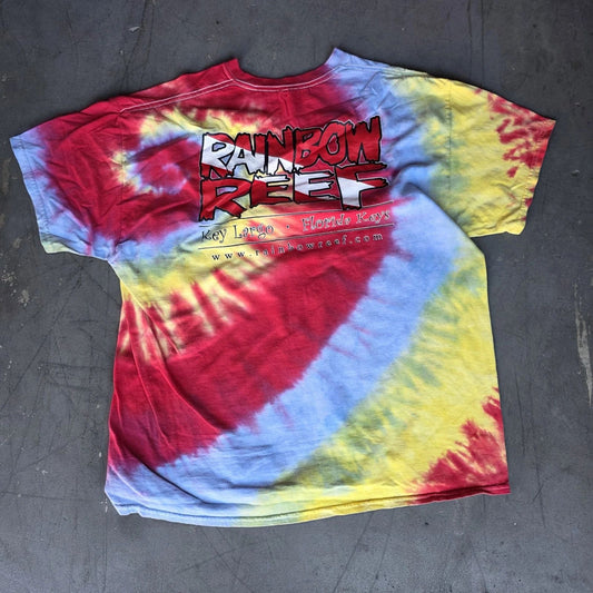 KEY LARGO tie dye surf surfing tee shirt T-Shirt sz L