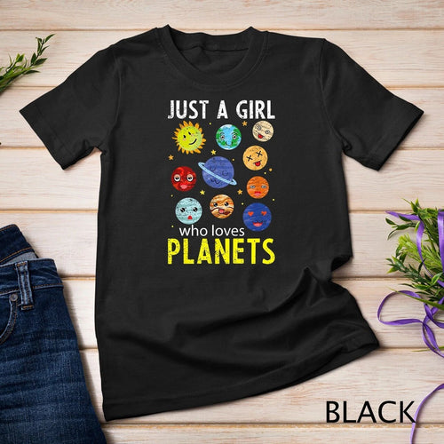 Astronomy Lover Space Scientist Girls Women Cute Planets Unisex T-shirt