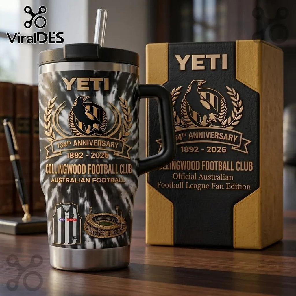 Collingwood Football Club 134th Anniversary YETI Tumbler