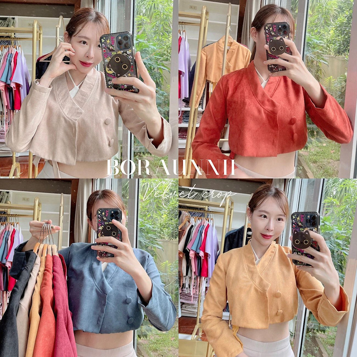 Modern Hanbok Velvet Shirt 저고리 (Only Shirt) Korean Traditional Boraunnii 생활한복