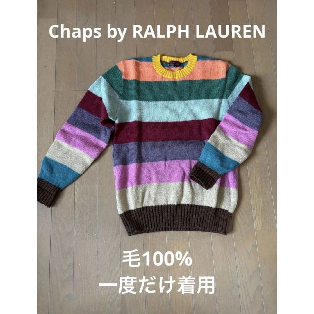 Ralph Lauren Chaps Rainbow Wool Sweater Used Japan