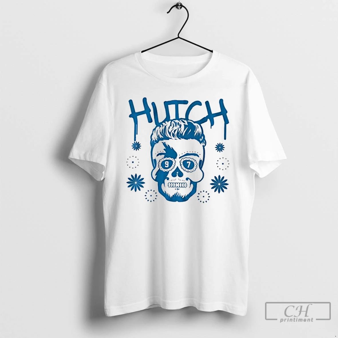 Classic Aidan Hutchinson Detroit Sugar Skull Logo T Shirts