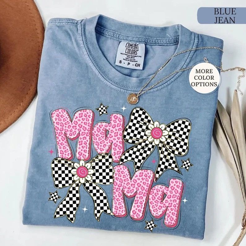 Coquette Floral Mama Comfort Tee Aesthetic Cute Flower Mom