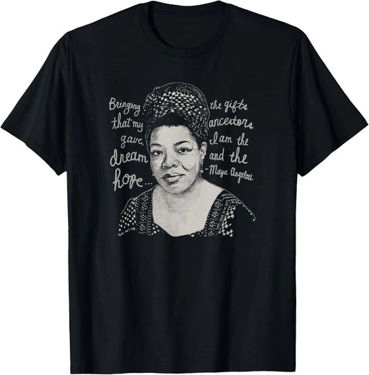 Black History Maya Angelou Quote T-Shirt
