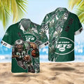 New York Jets Tropical Gridiron Hawaiian Shirt
