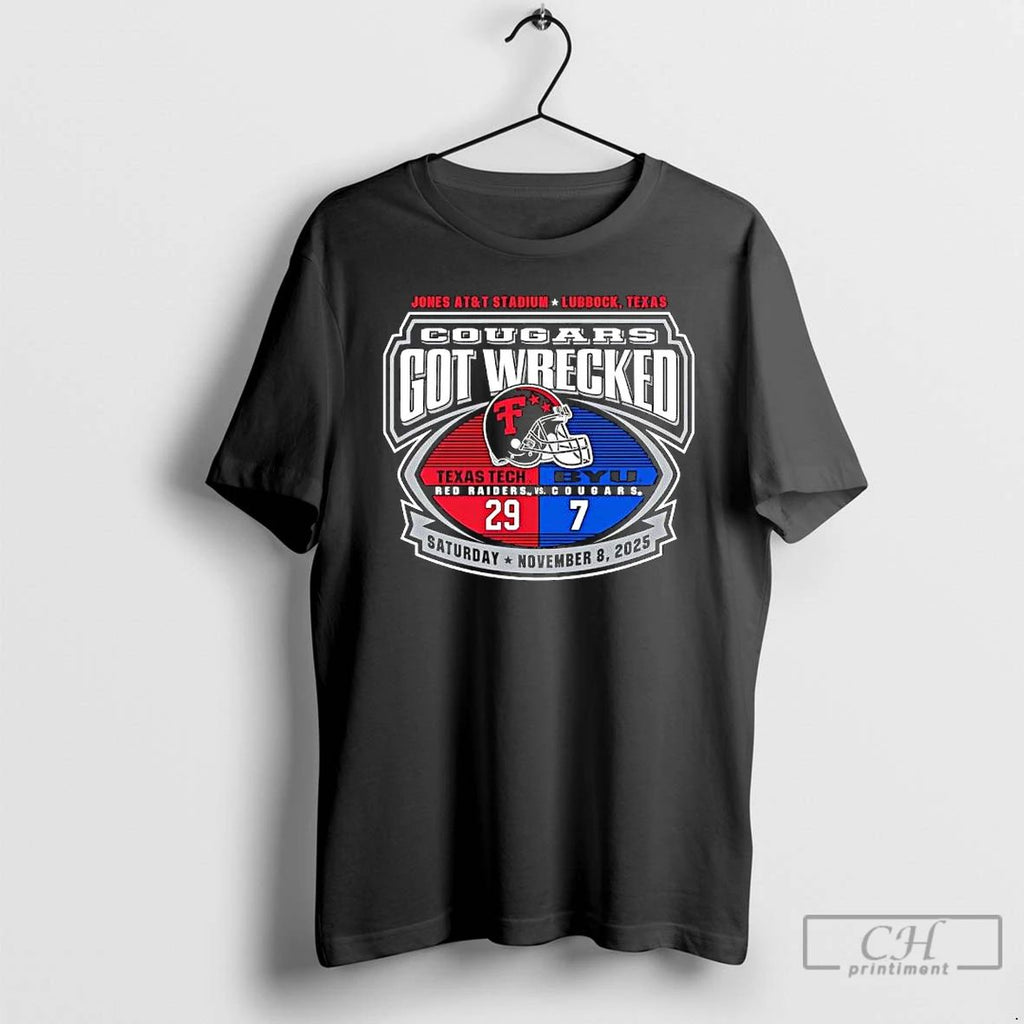 Premium Cougars Got Wrecked Texas Tech Red Raiders And The Byu Cougars Jones Att Stadium