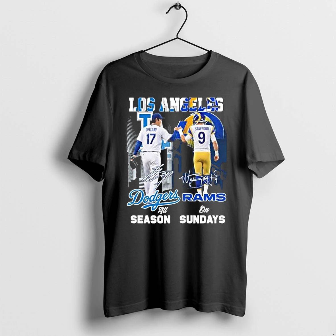 Dodgers Shohei Ohtani All Season And Rams Stafford On Sundays Tshirts Sweater